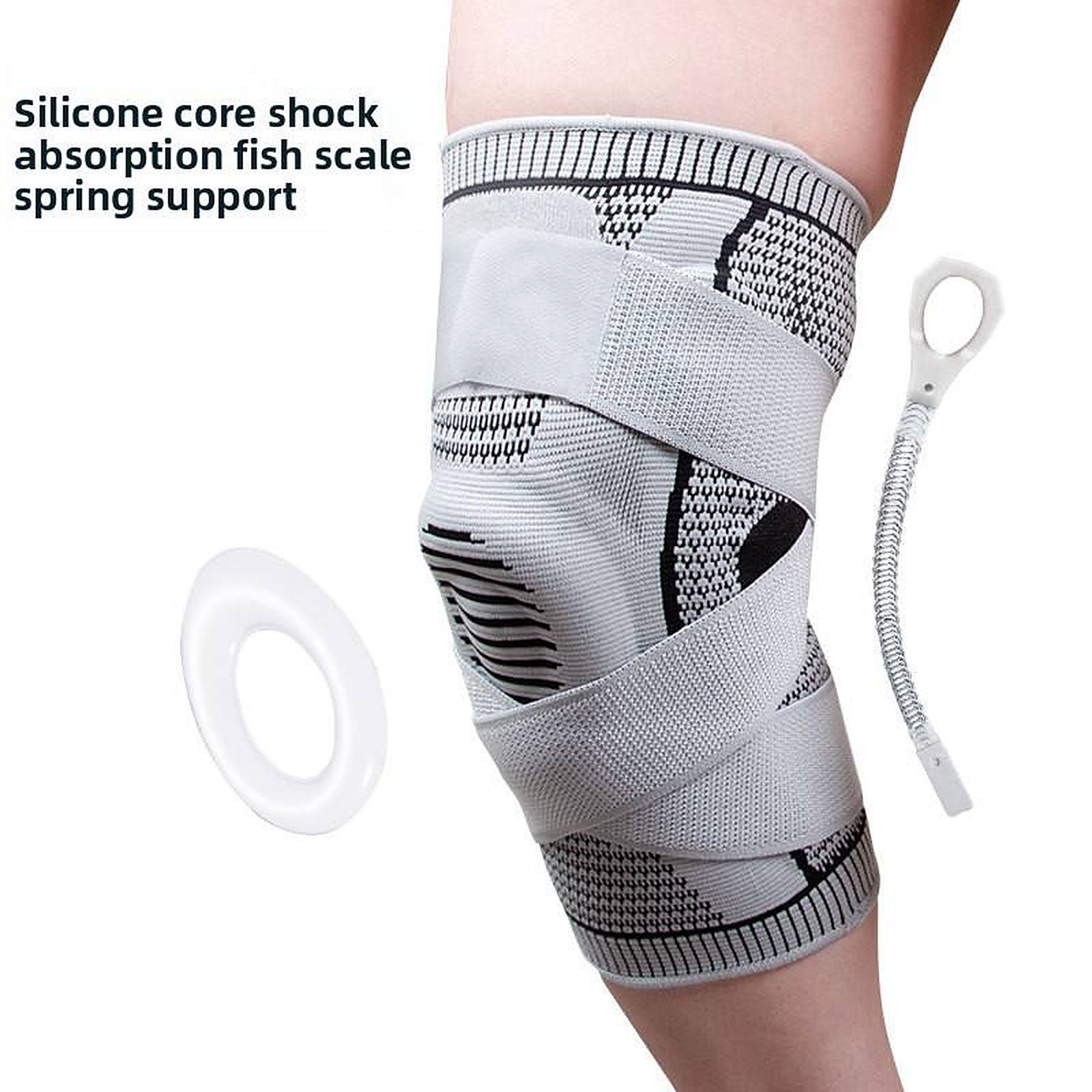 Knee Brace Compression Sleeve Support Silicone Patella Gel Pad Joint Pain Relief