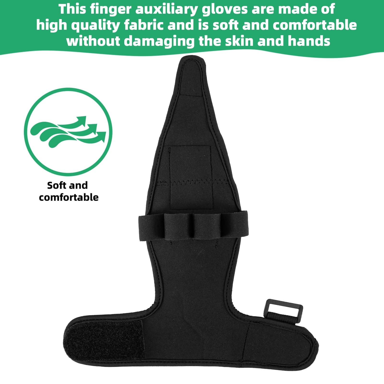 Black Stroke Hand Rehab Glove Hemiplegia & AntiSpasticity Aid for Elderly
