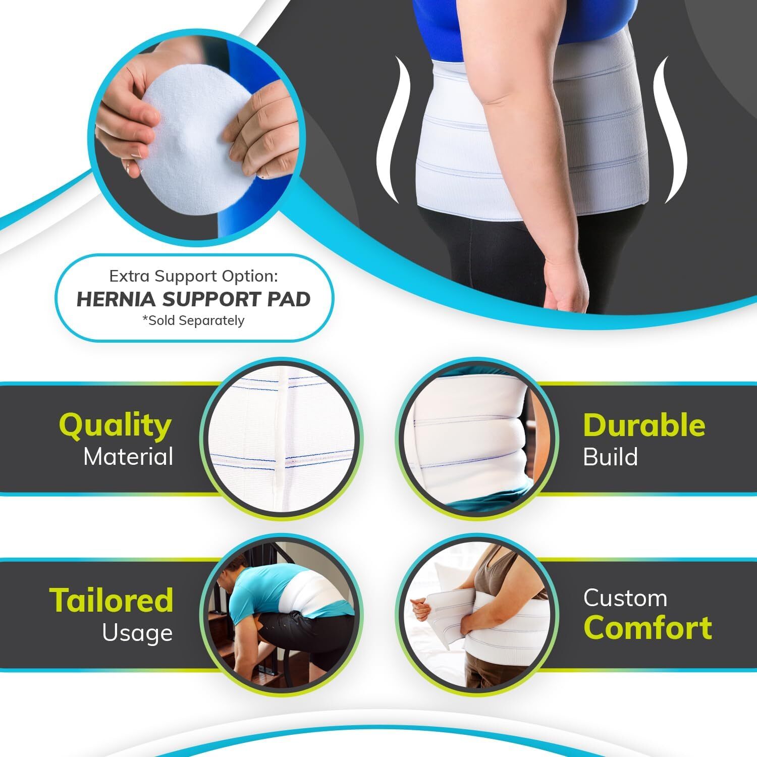 BraceAbility Plus Size Bariatric Abdominal Stomach Binder – XXL Belly Support