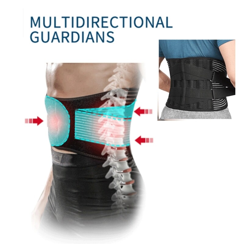 Back Support Belt Lumbar Back Brace Support Straps Adjustable Waist Support Belt