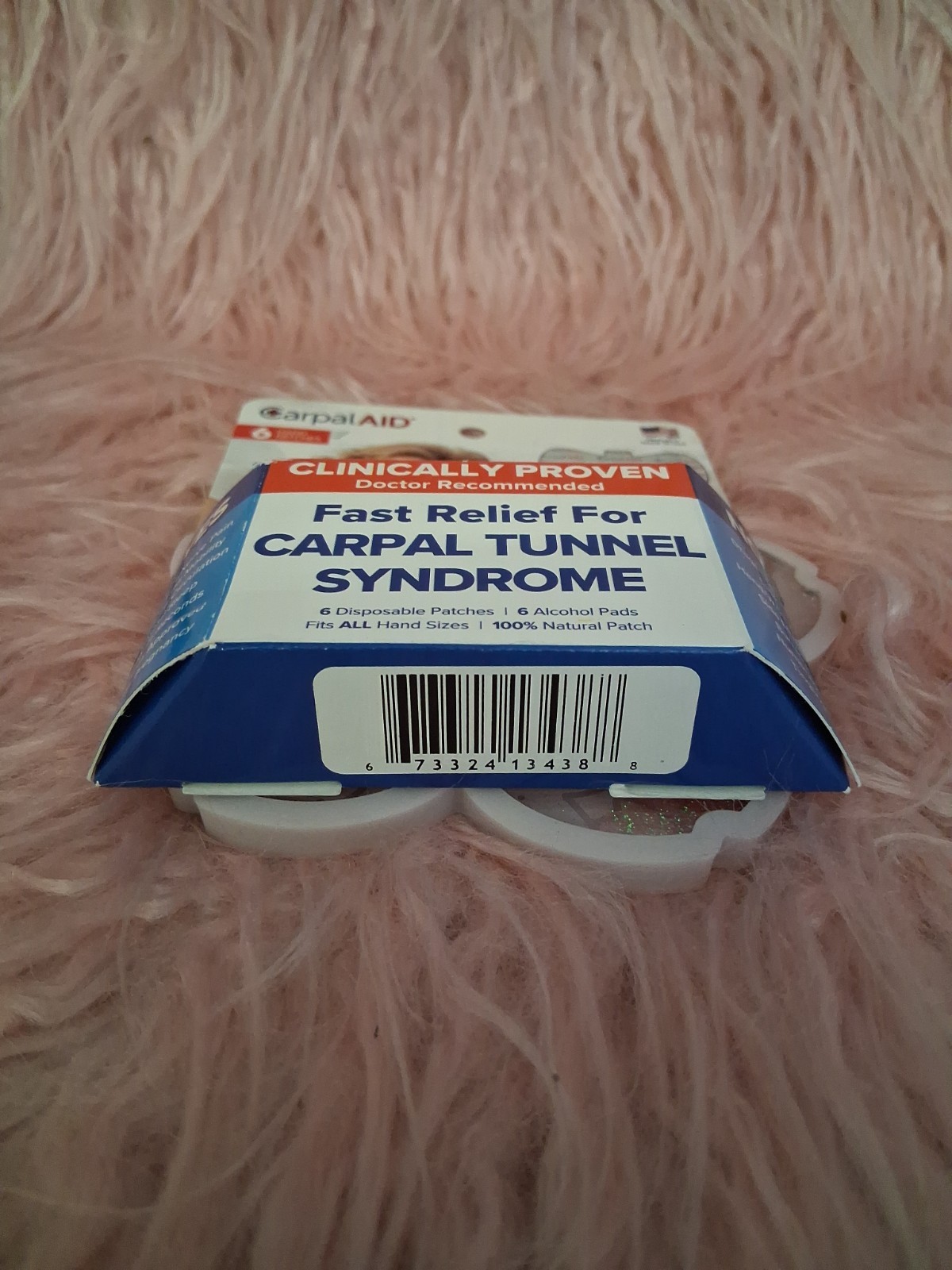 3x Carpal AID Box of 6 Patches for ALL SIZE HANDS for Carpal Tunnel Relief *NIB*