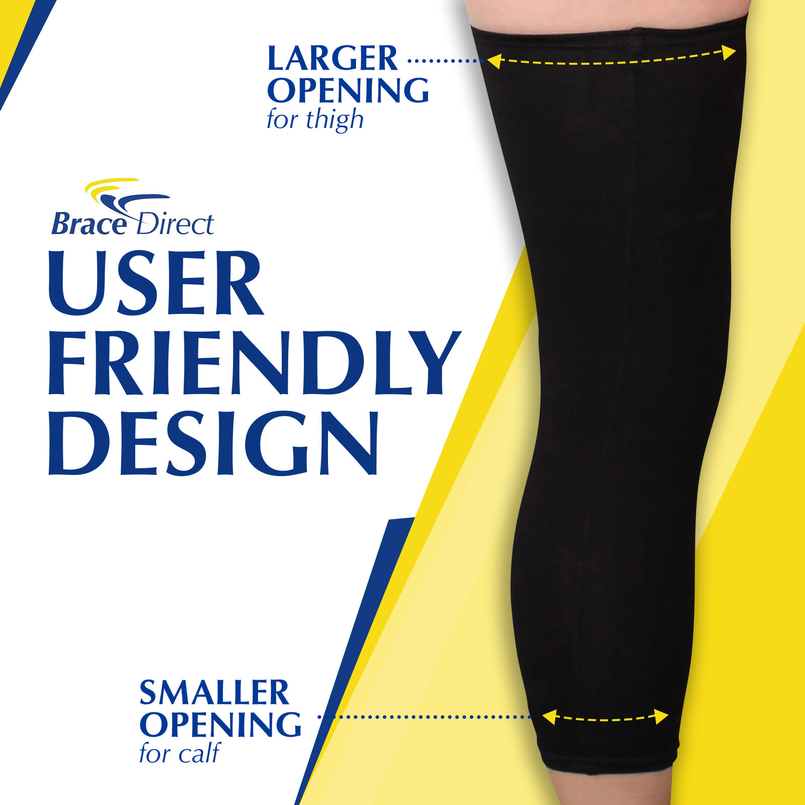 Lightweight Knee Brace Undersleeve with Closed Patella by Brace Direct