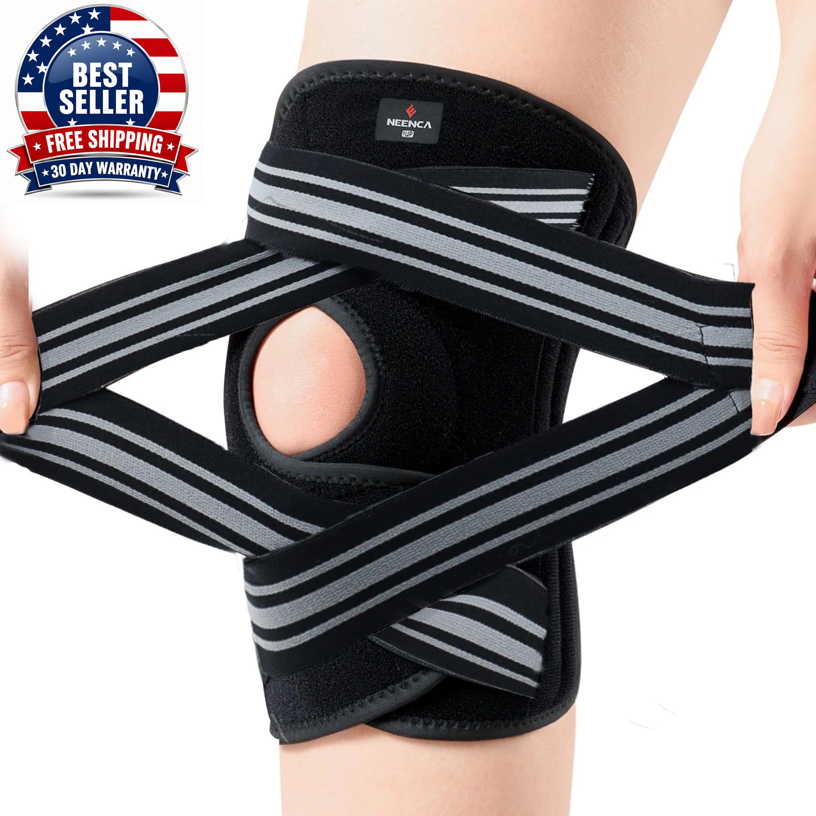 Knee Brace Support with Side Spring Stabilizers for Women and Men Meniscus Tear,
