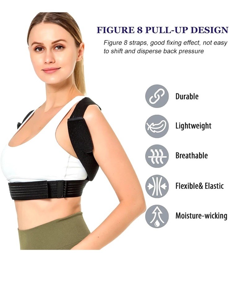 JMPose Posture Corrector Adjustable Upper Back Brace Women Small