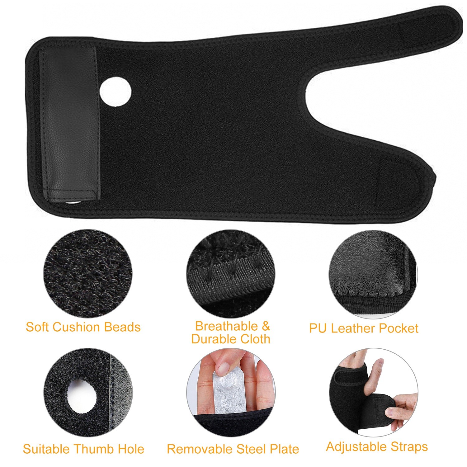 Right/Left Wrist Hand Brace Support Carpal Tunnel Sprain Arthritis Gym Sports