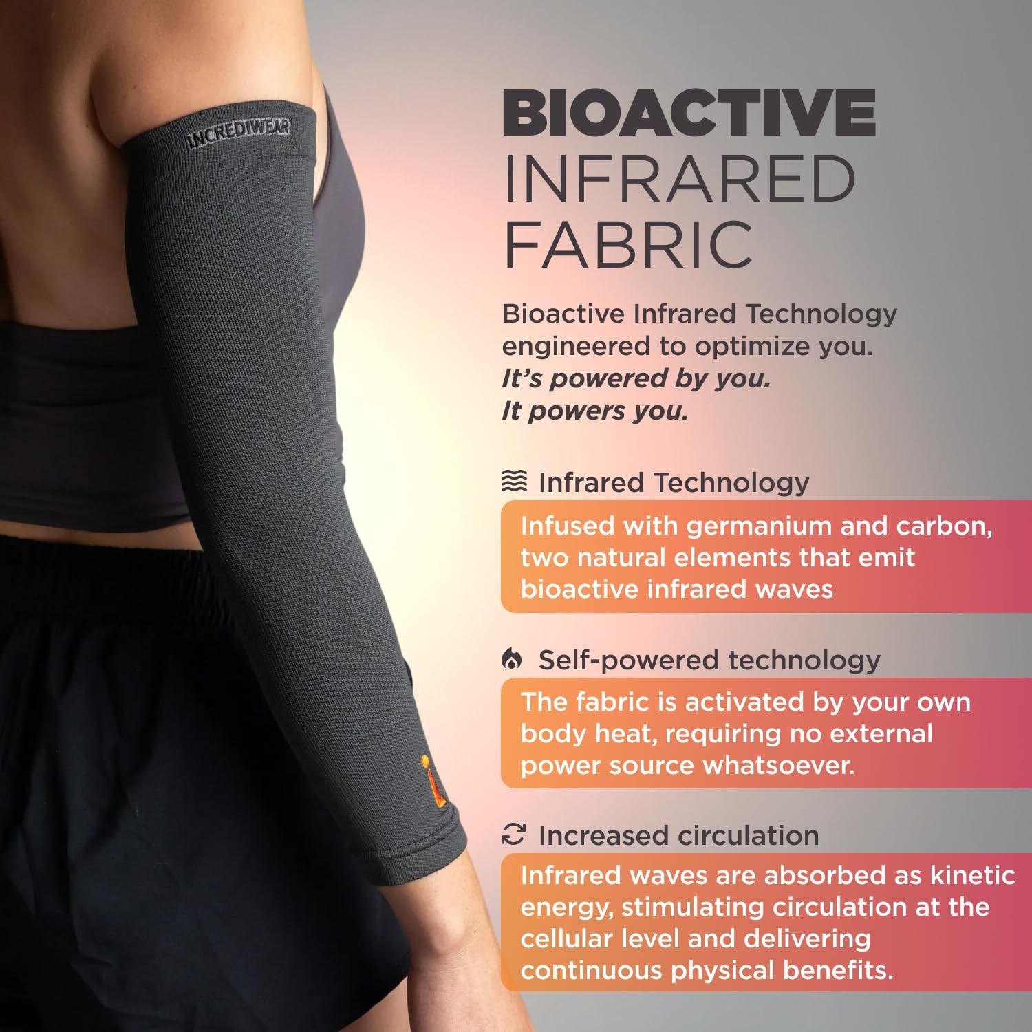 Arm Sleeve – Infrared Arm Sleeves for Men & Women, Black S/M