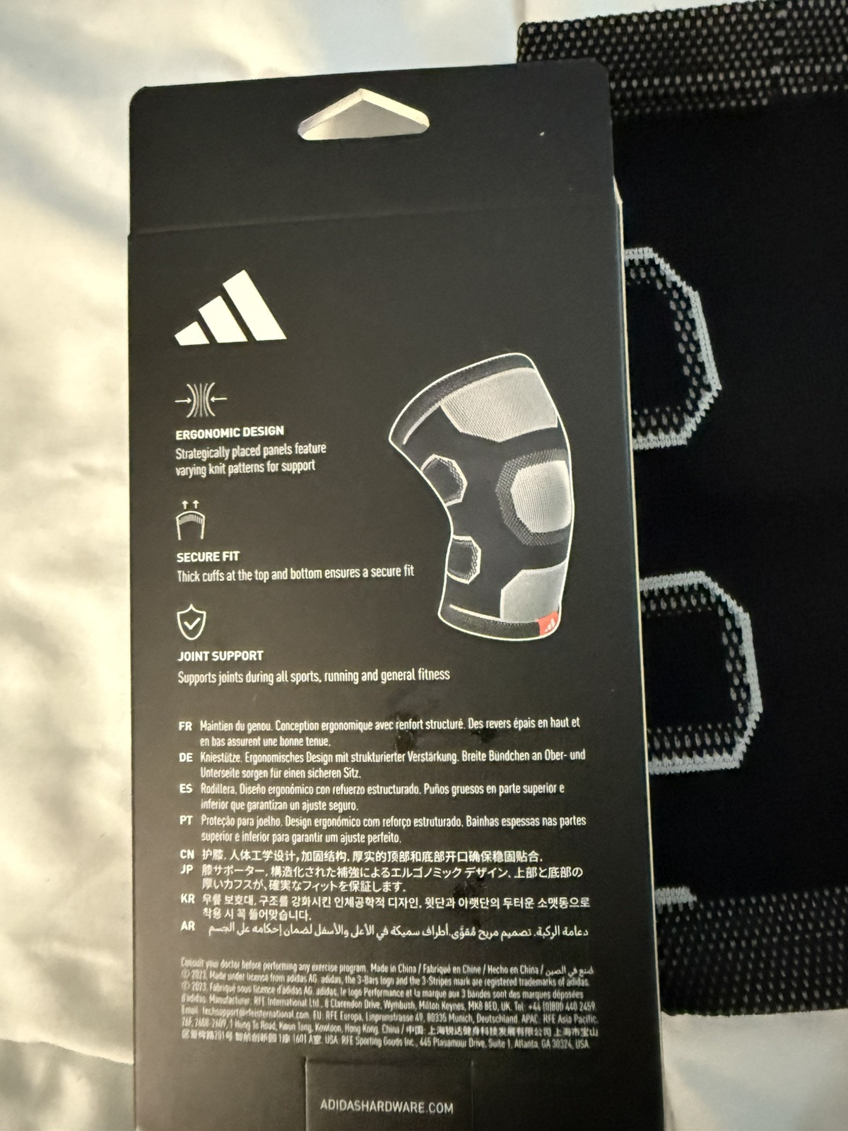 Adidas Knee Support Small Black Gray Basketball Sports