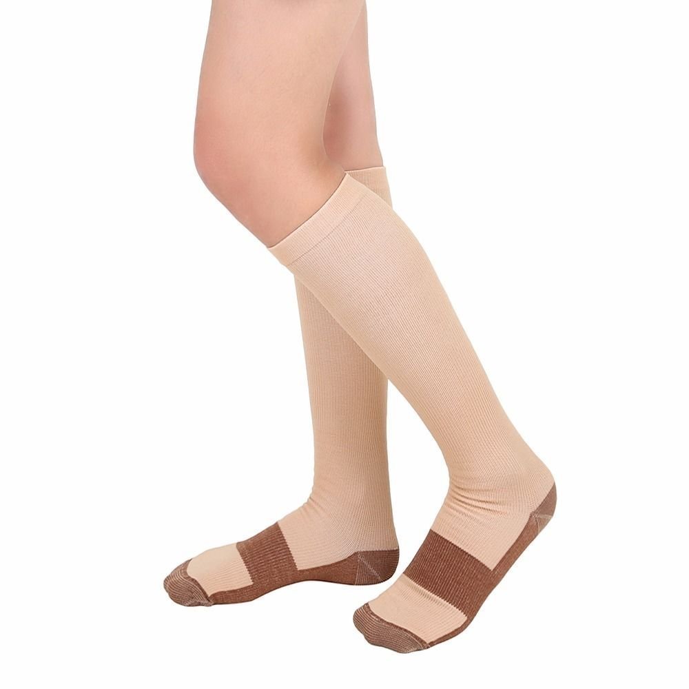 Graduated Compression Socks Foot Support Stockings Over Calf Below Knee High