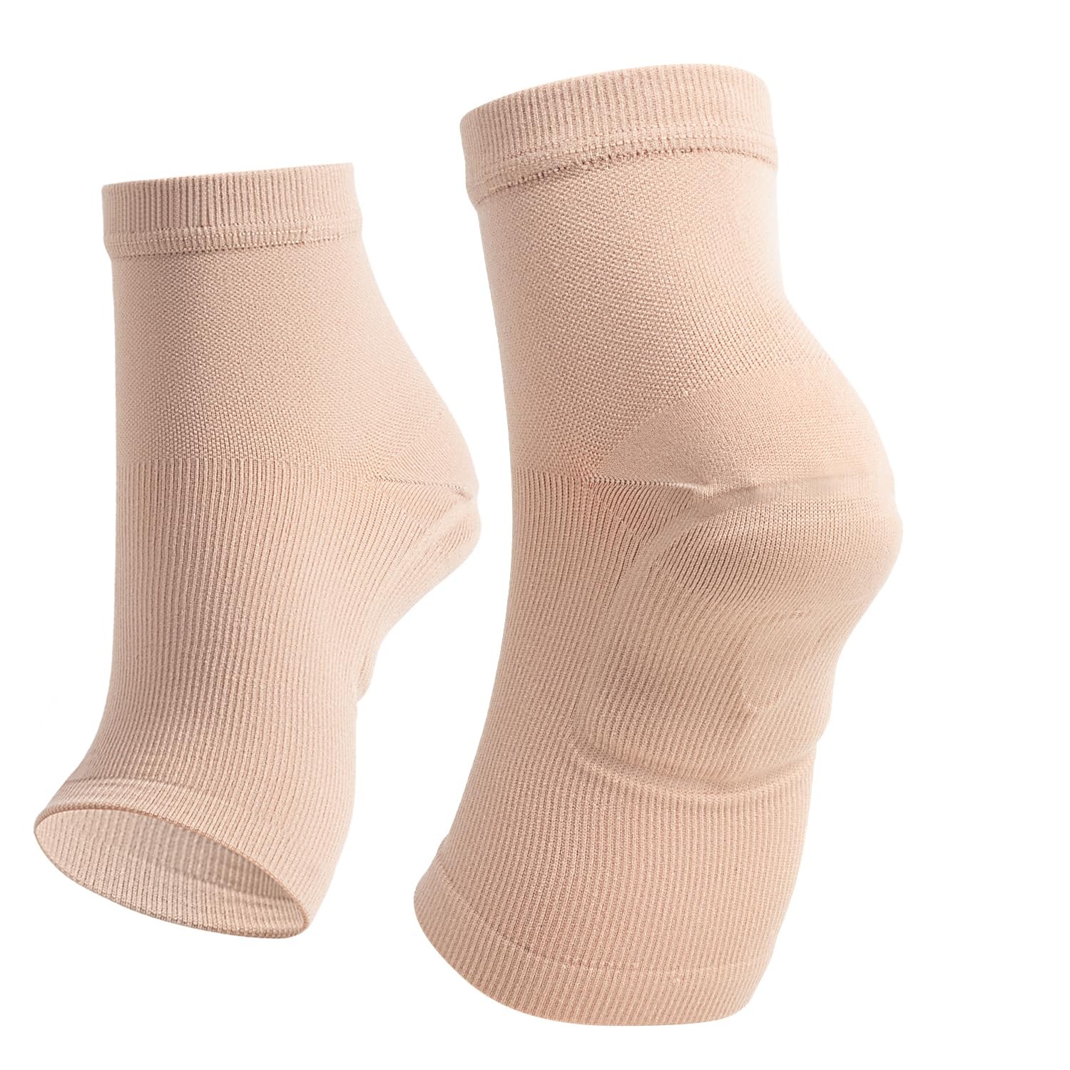 WalkMii Gel Heel Protector Cup Socks for Plantar Fasciitis Pain Relief Sz Large