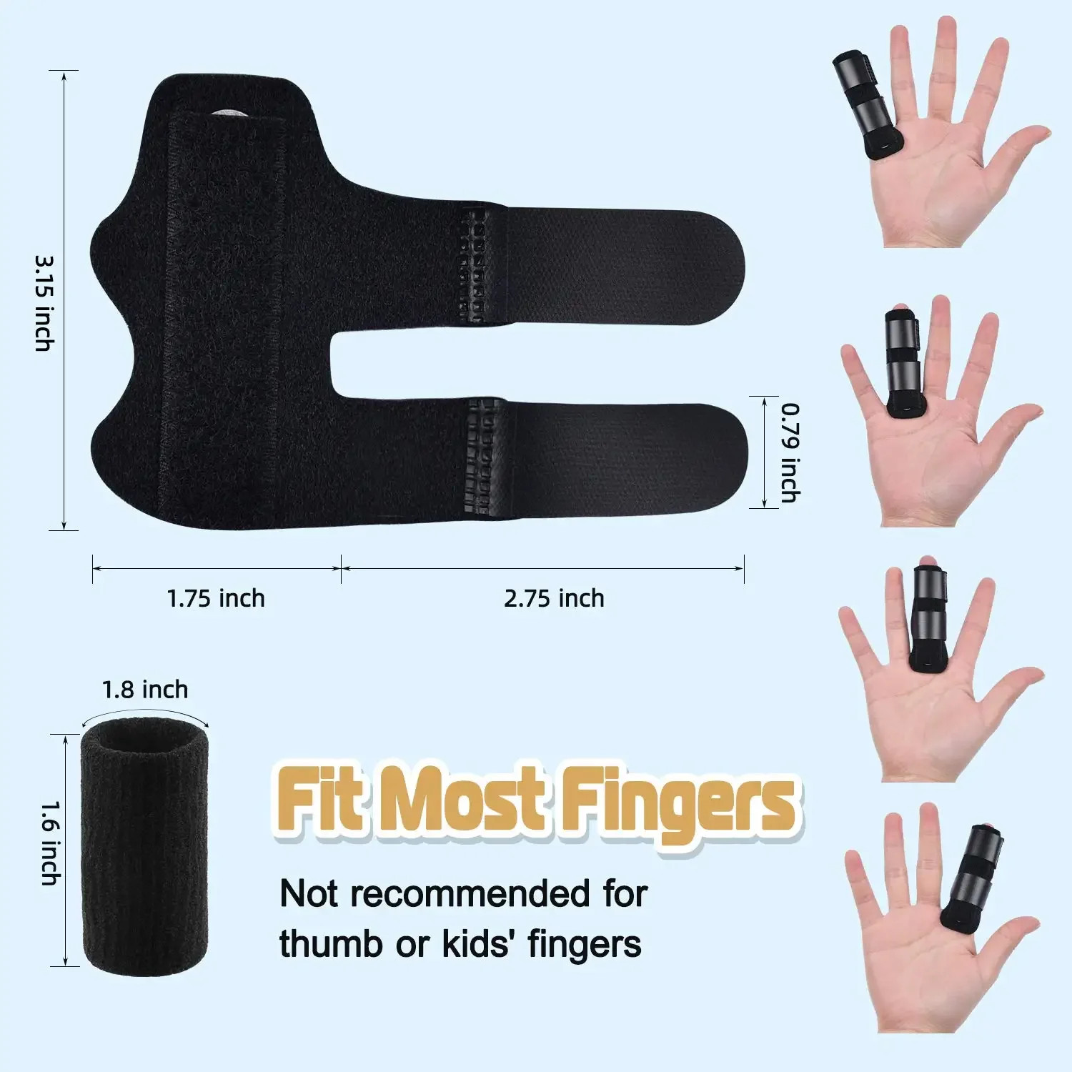 Trigger Finger Splint Fixing Brace Adjustable Straighten Sprain Dislocation