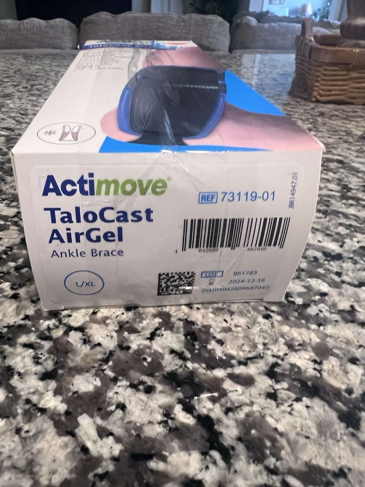 Actimove TaloCast AirGel Ankle Brace L/XL Adjustable 73119-01