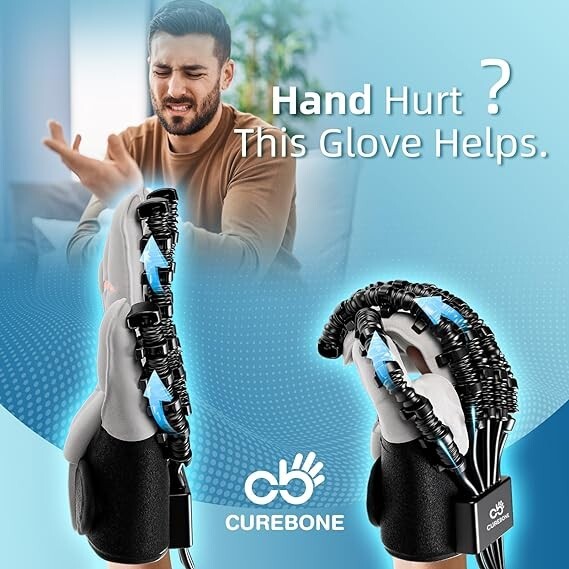 CUREBONE Rehabilitation Robot Gloves, Hand Strengthening Device #3722