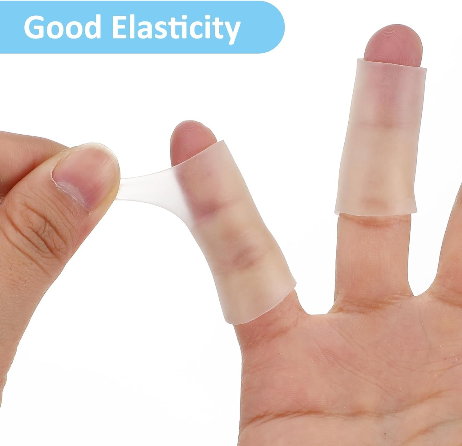 Gel Finger Cots, 10 PCS Gel Finger Protectors Finger Caps Silicone Fingertips Pr