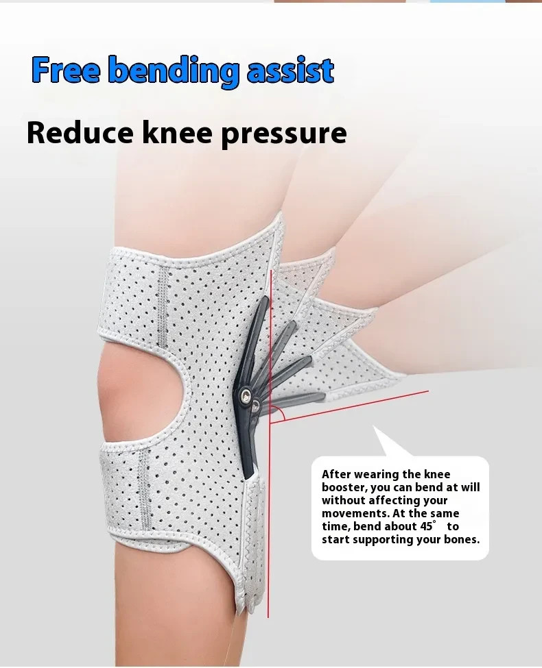 Knee Booster Protective Support Shock Absorbtion Pressure Relief 1 pc Grey