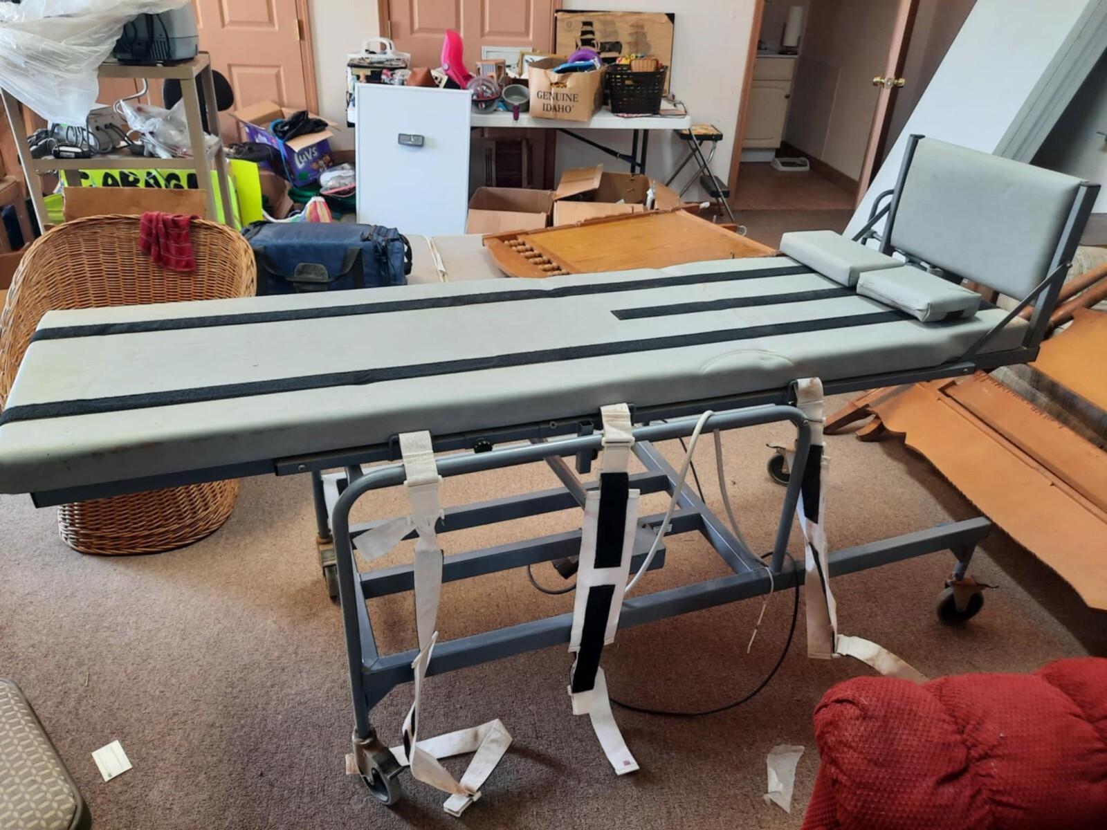 Manually Operated Tilt Table with foam padded upholstery