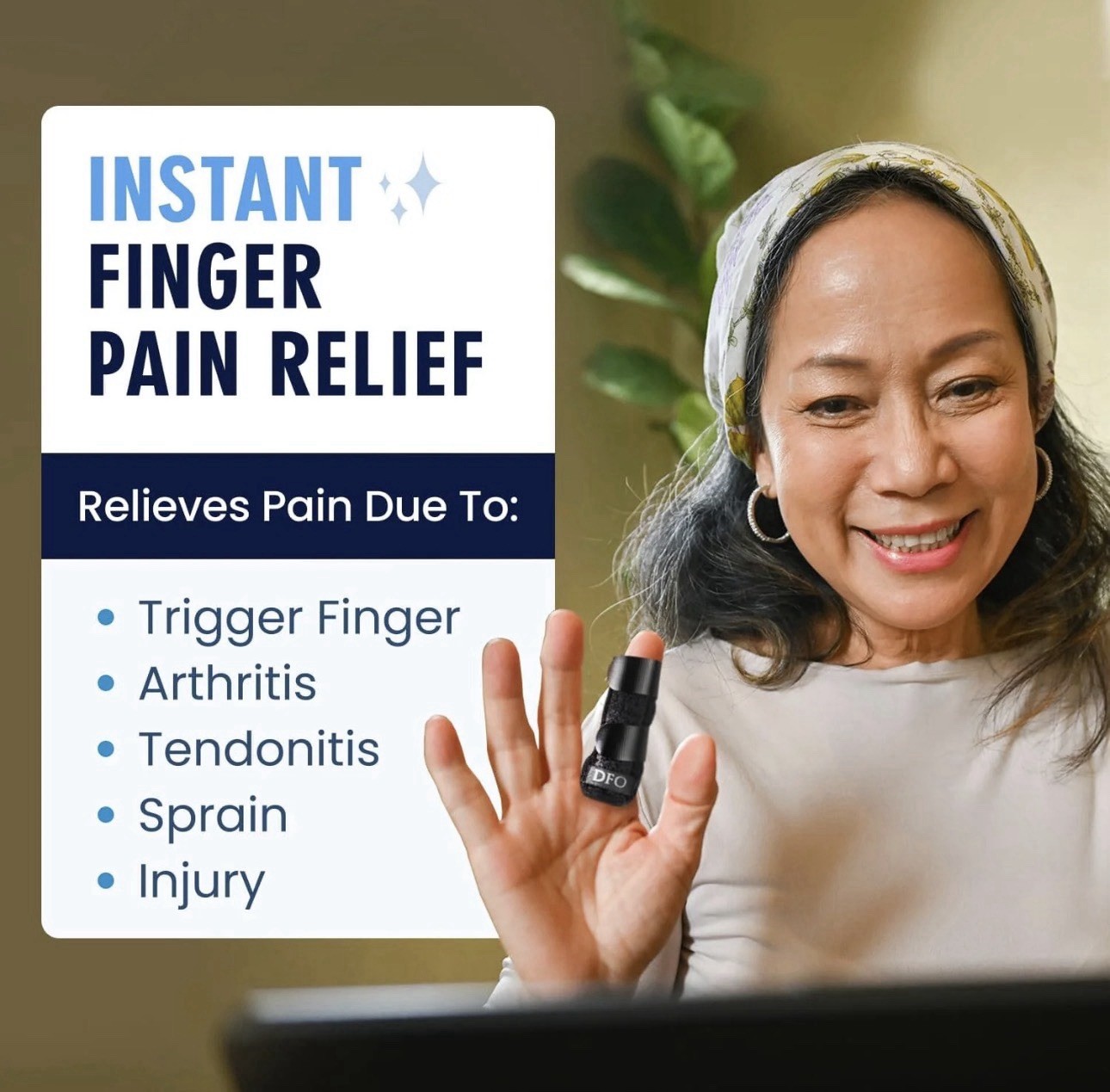 Dr. Frederick’s Original Grey Padded Finger Splint (2-Count) Adjustable Support