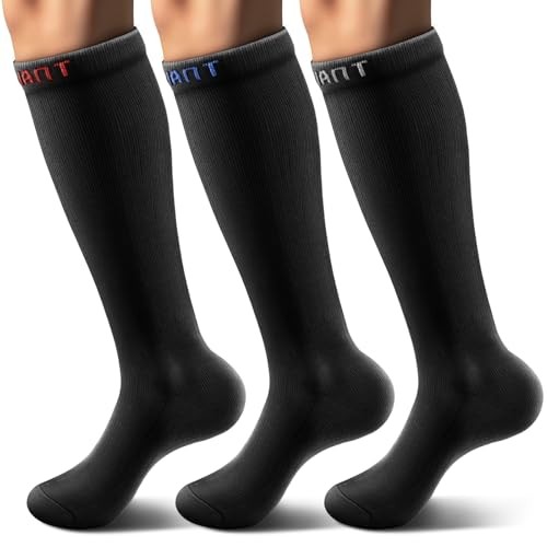 Compression Socks 3Pairs-15-20mmHg Circulation Small-Medium 3pairs-black6510