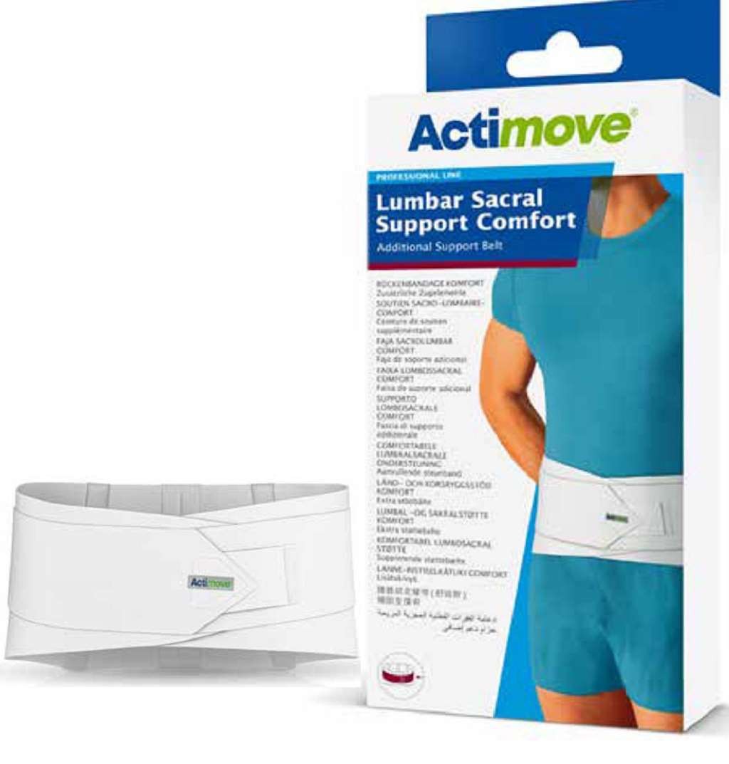 Actimove Lumbar Sacral 10″ Support Comfort w/Additional Support Belt (White) Lar
