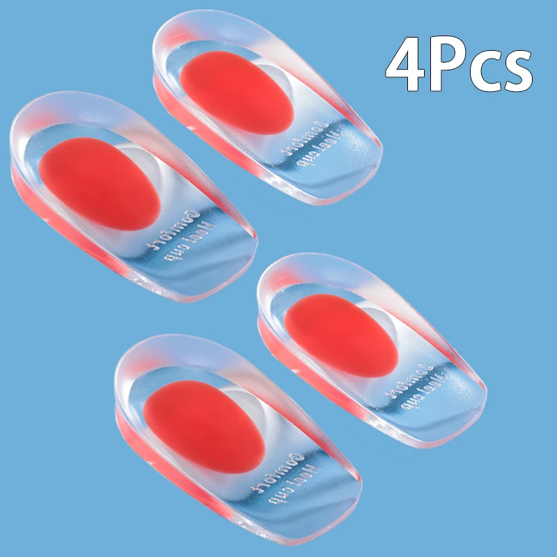 Soft Silicone Shock Absorbing Insoles Men’s and Women’s Invisible Height Increas