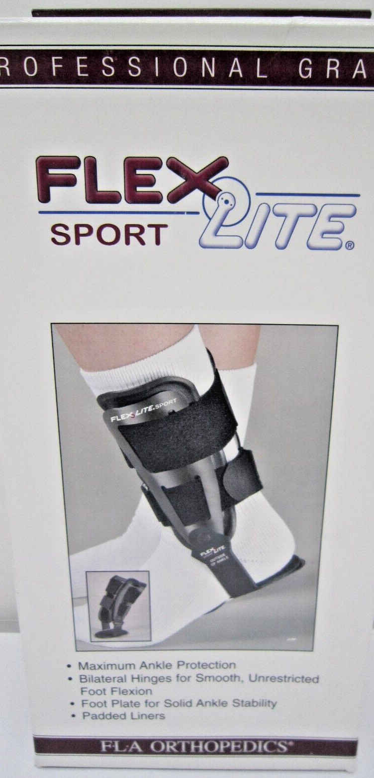 Flexlite Hinged Ankle Brace Articulating Hinges Sport Foot Sprain Strain Light