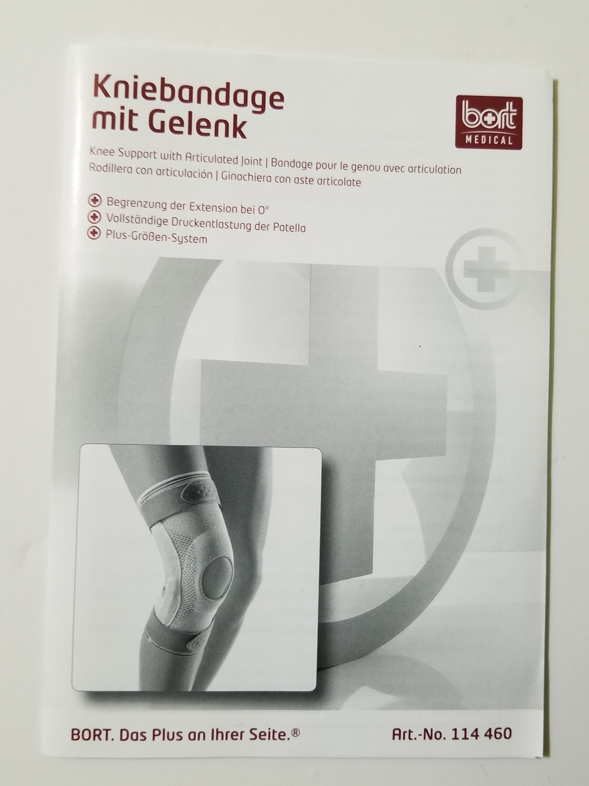 BORT KNEE Support Medium Silver 114460 Germany Sports Orthopedics Rehab New