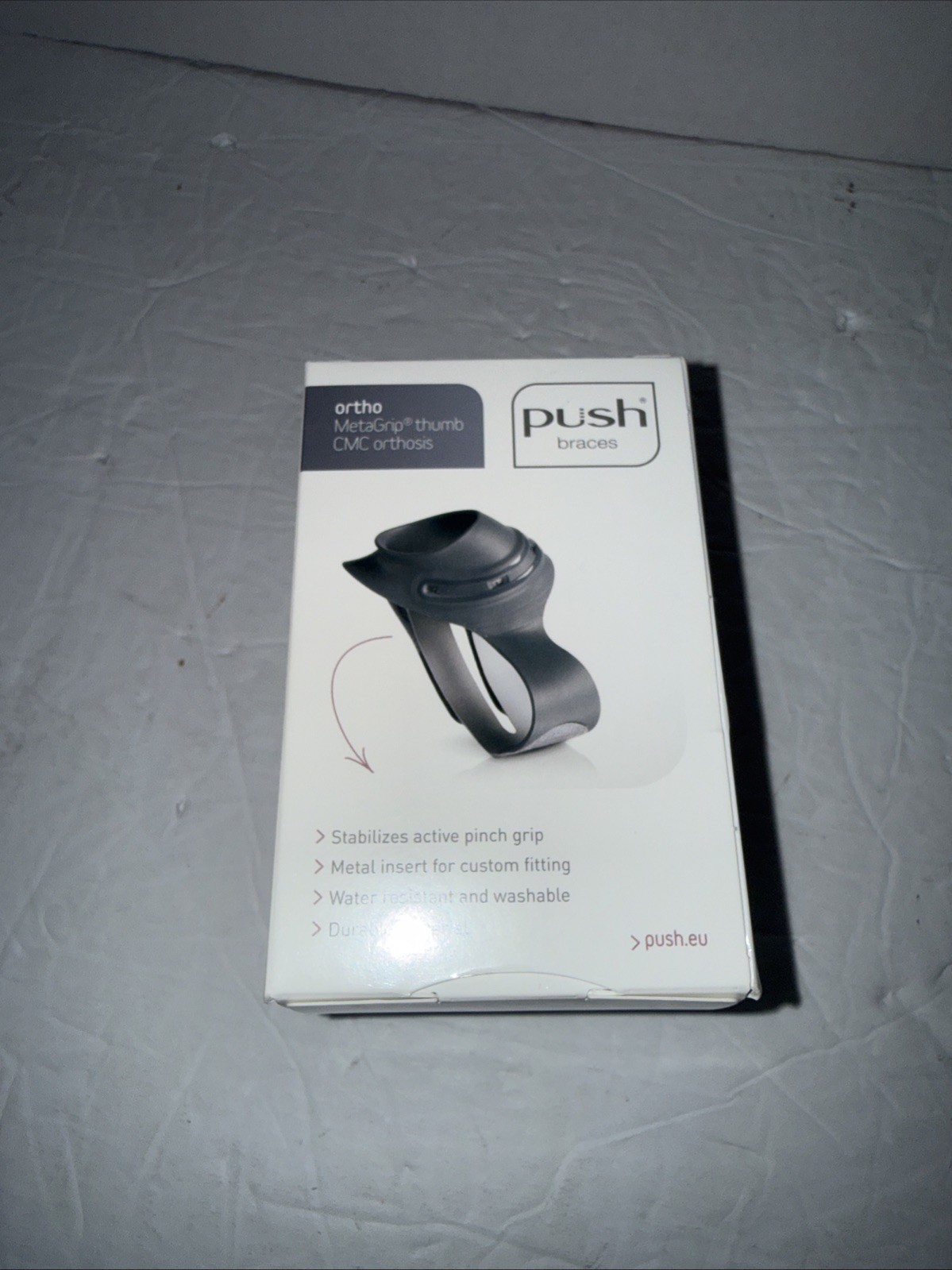 PUSH Ortho MetaGrip Thumb Brace CMC ORTHOSIS Right Hand Size 2 (7 3/4 -8 7/8″)