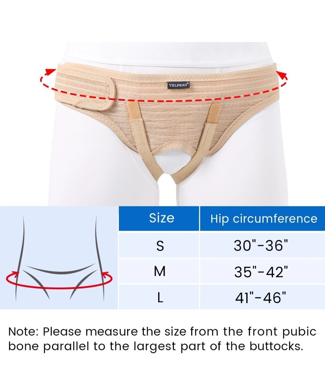 Velpeau Inguinal Hernia Support Belt Double Groin Hernia Pain Relief Truss Brace