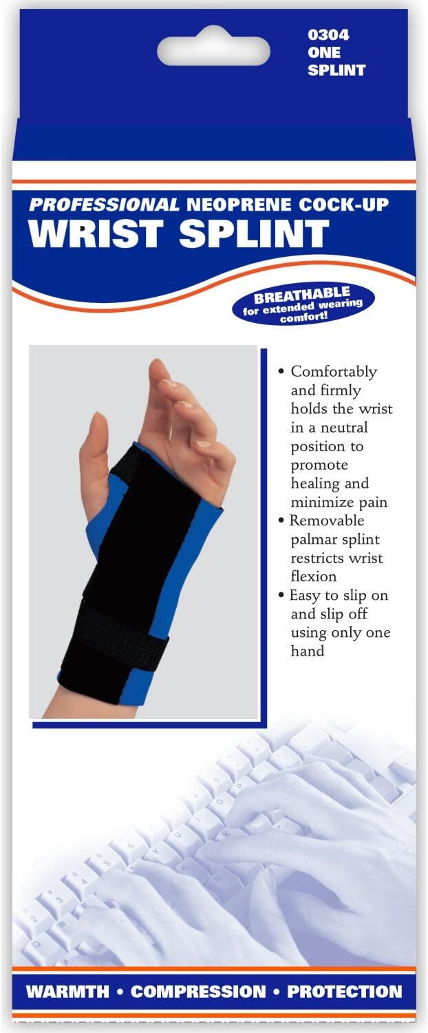 Champion Neoprene Cock-up Wrist Splint Left (X-Small 3.75-4.75″)