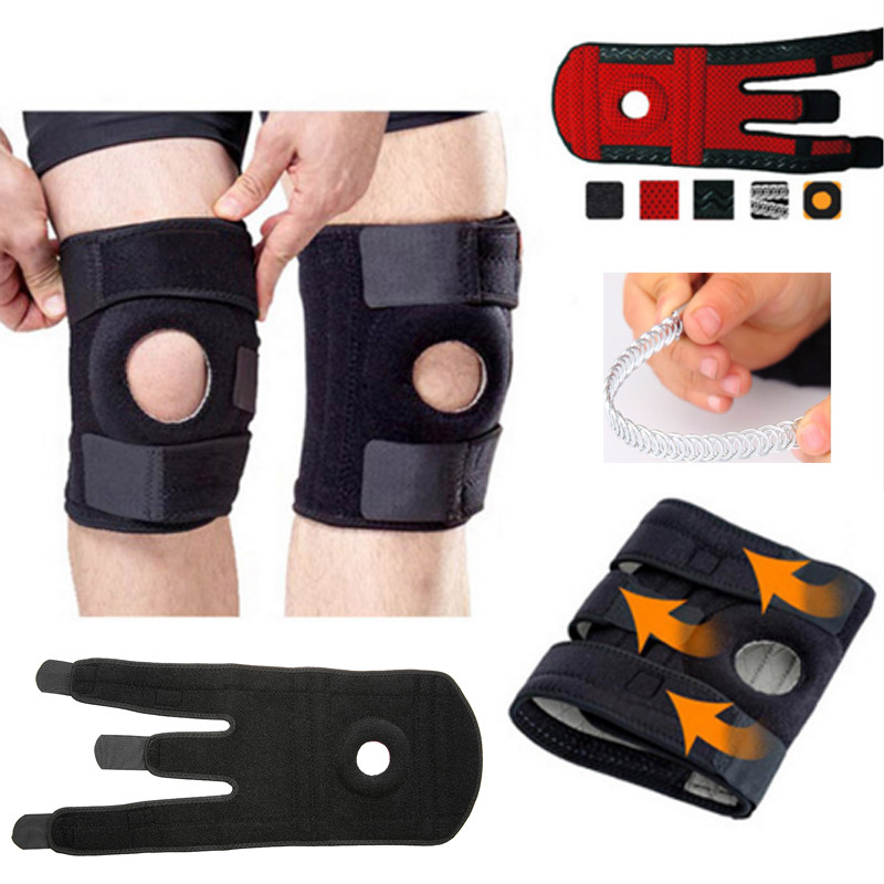 Adjustable Knee Arthritis Support Brace Guard Stabilizer Strap Wrap Open Patella