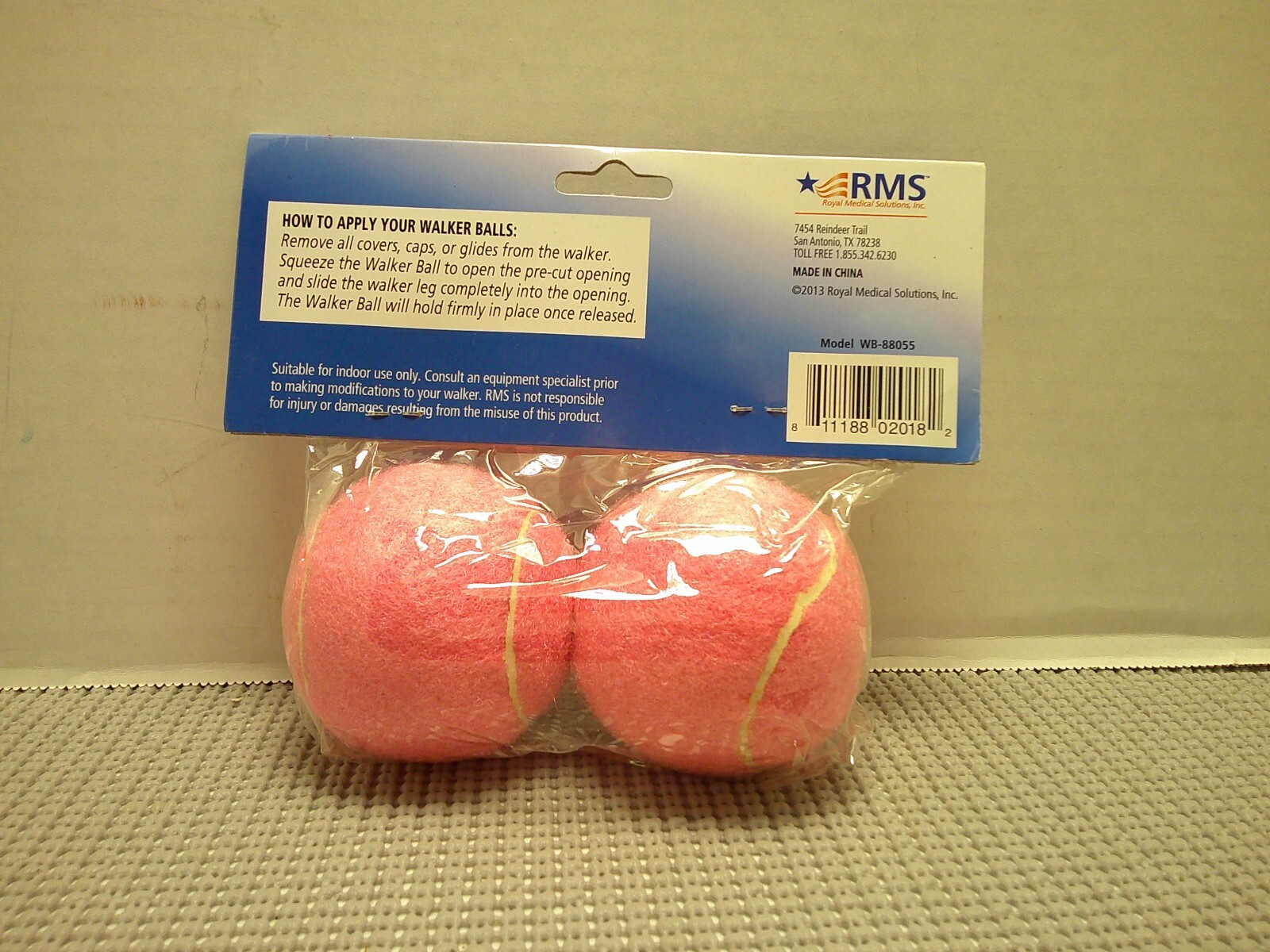 RMS Walker Glide Balls Set of 2 Pink Balls Precut Opening for Easy Installation