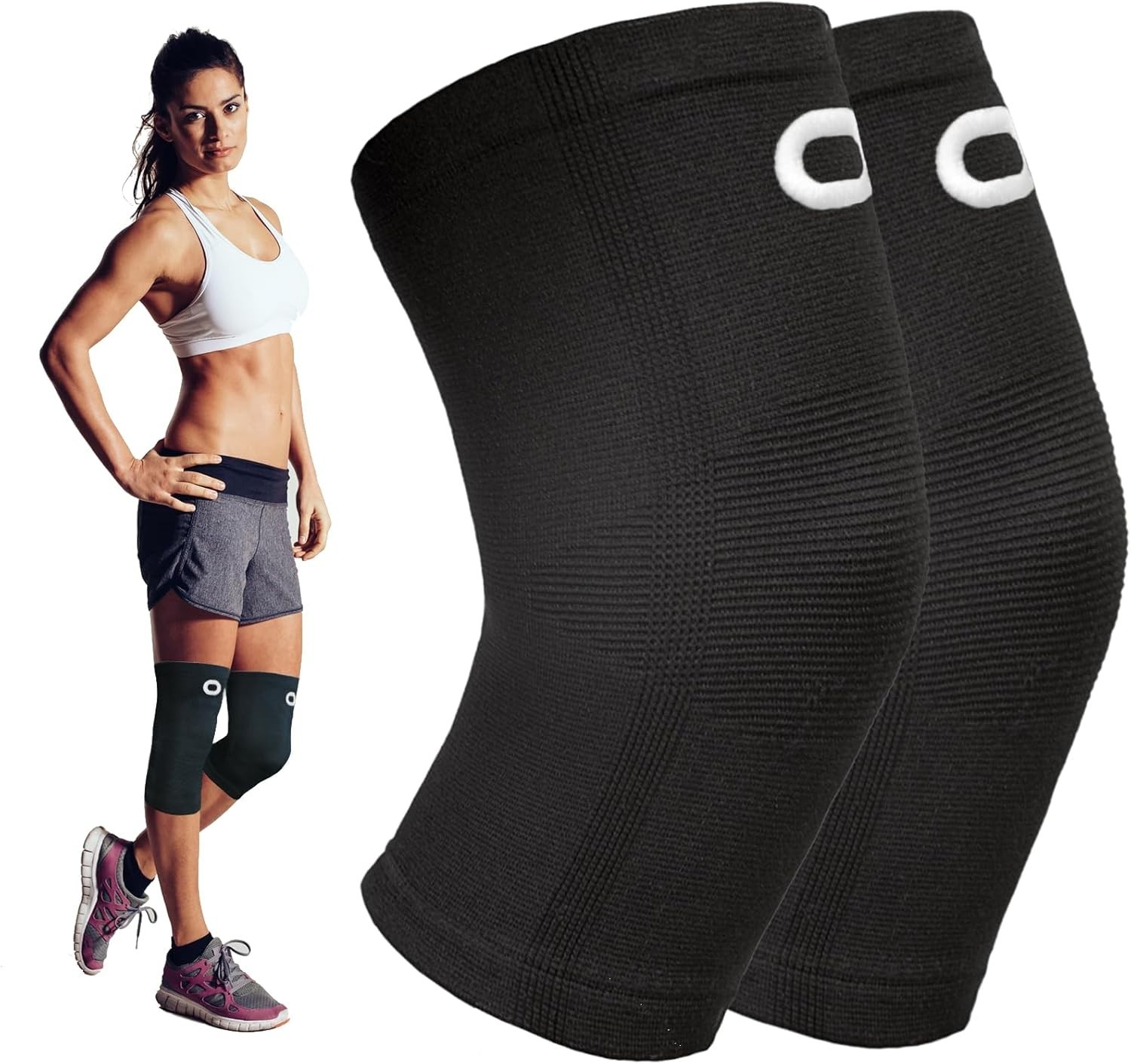 Lightweight Ergonomic Knee Brace Pair – Non-Slip Compression for Active Recovery