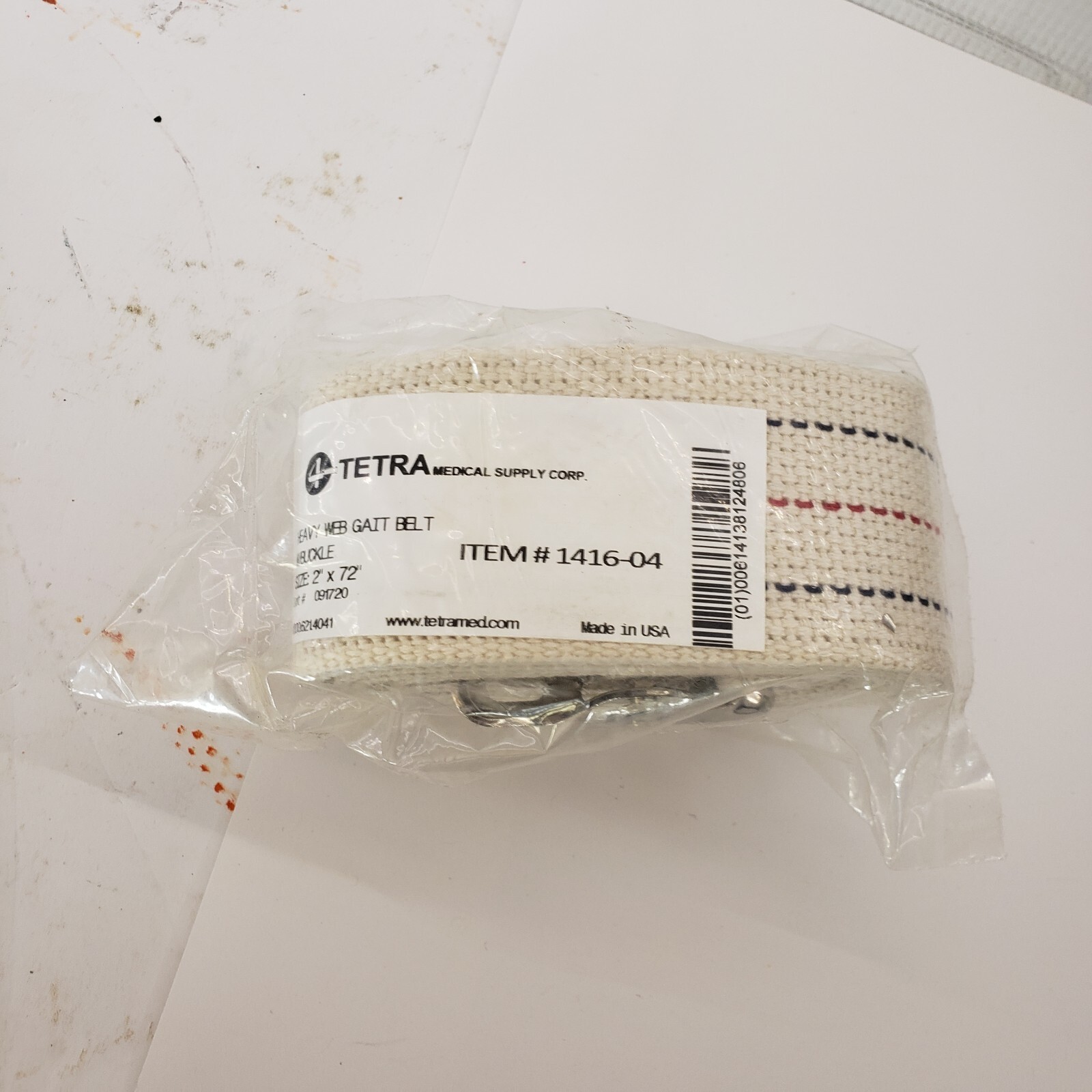 TETRA MEDICAL SUPPLY, HEAVY WEB GAIT BELTW/BUCKLESIZE: 2″ x 72″, 1416-04