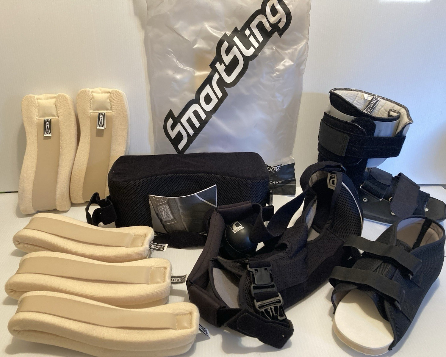 Lot of Hely & Weber Medical Boot Shoe Neck Collars Ossur SmartSling Arm Sling