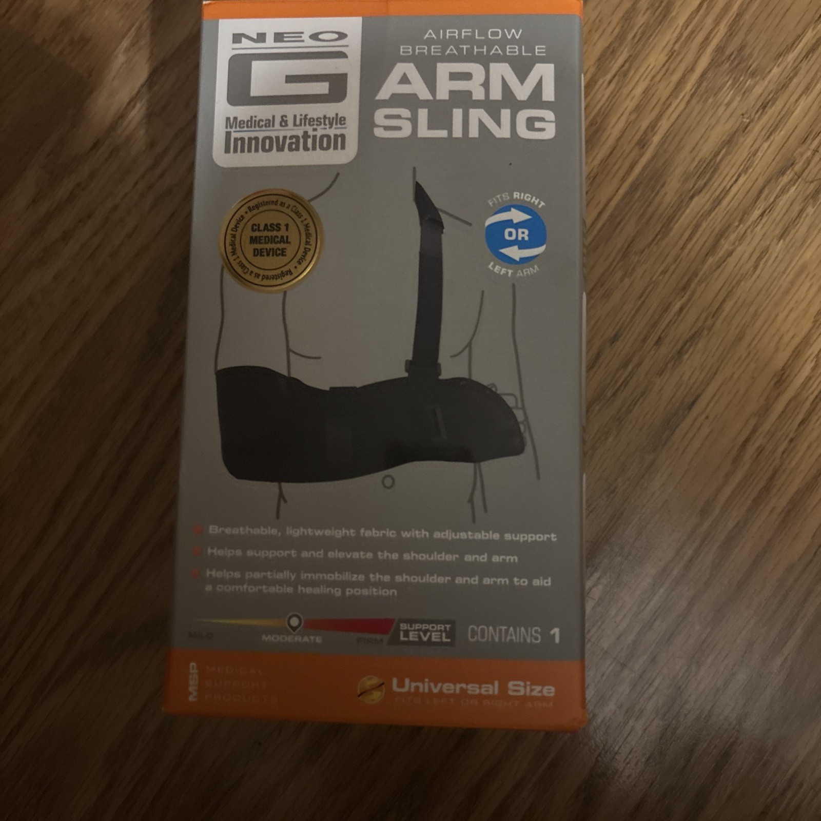 Neo G Airflow Breathable Arm Sling Universal One Size Right Or Left Side