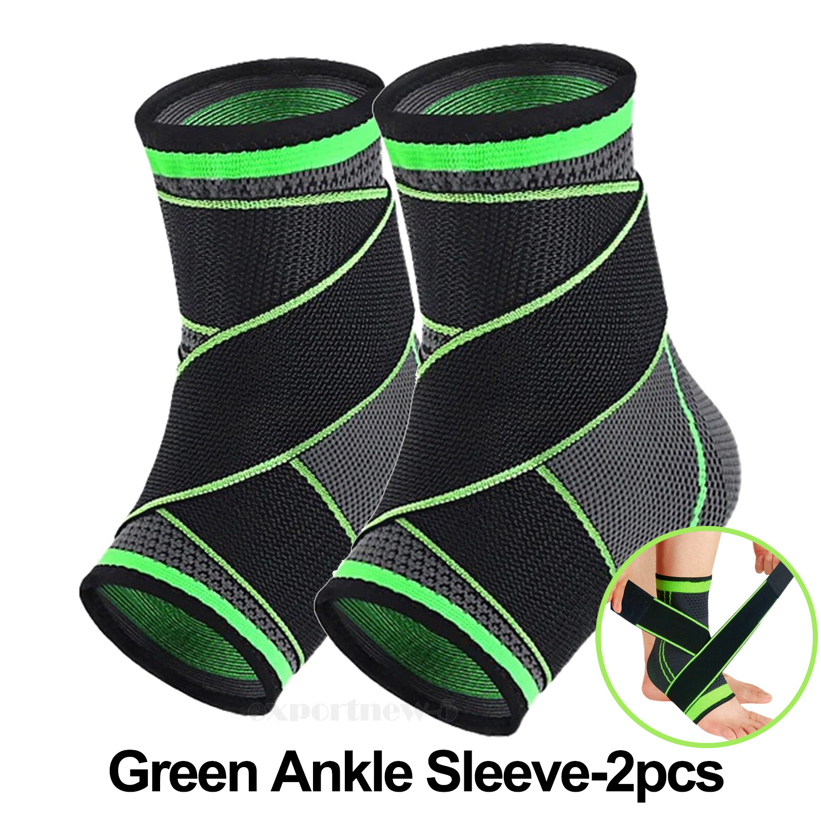 Ankle Brace Support Compression Sleeve Plantar Fasciitis Pain Relief -Foot Wrap