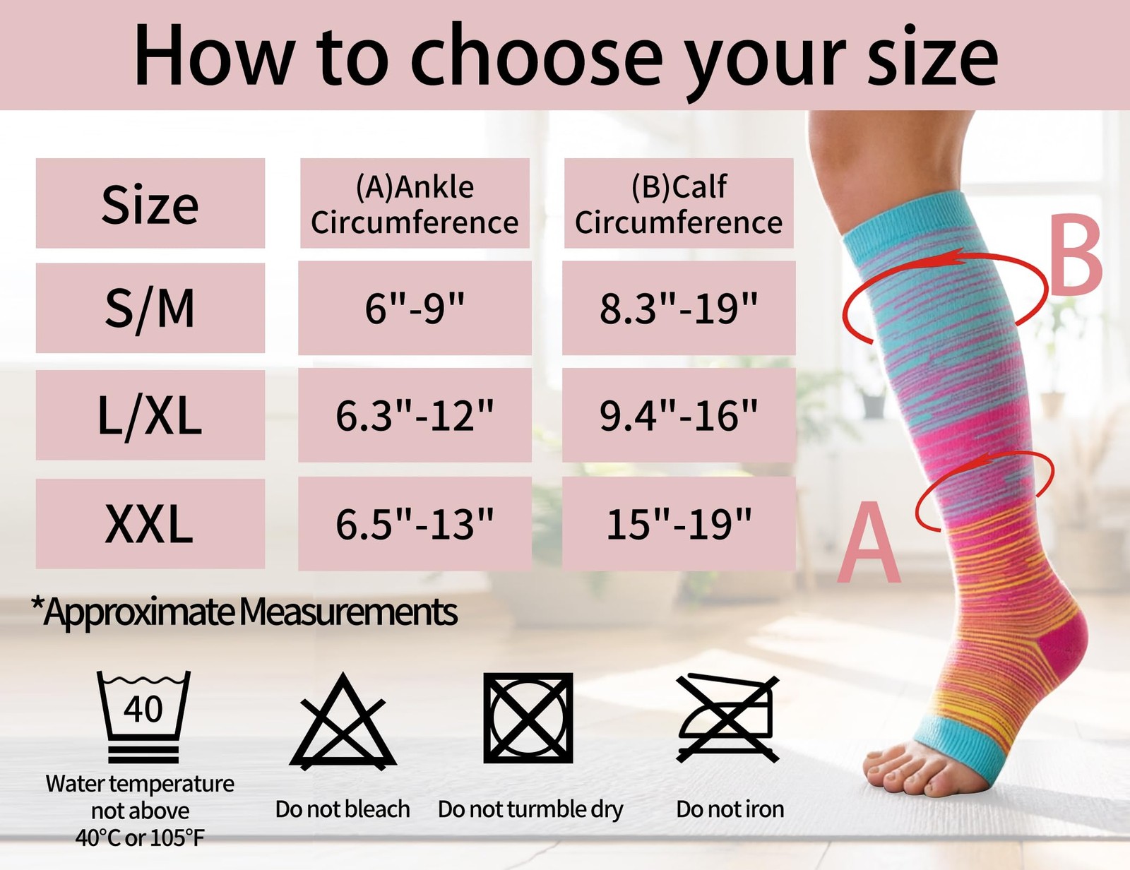 Open Toe Compression Socks 3 Pairs 20-25mmHg Toeless Graduated Compression So…