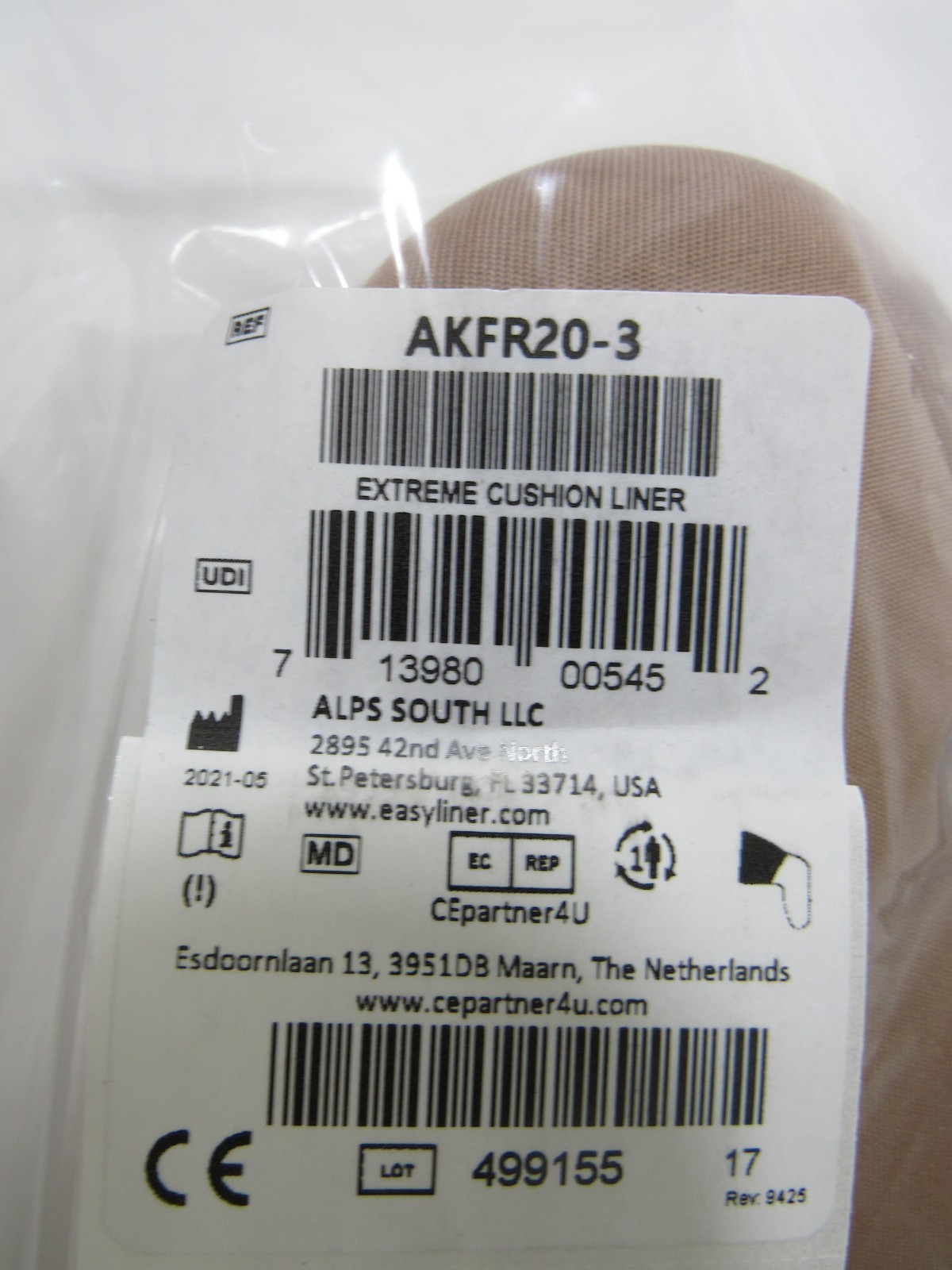 ALPS Extreme Cushion Gel Liner AKFR20-3 NEW