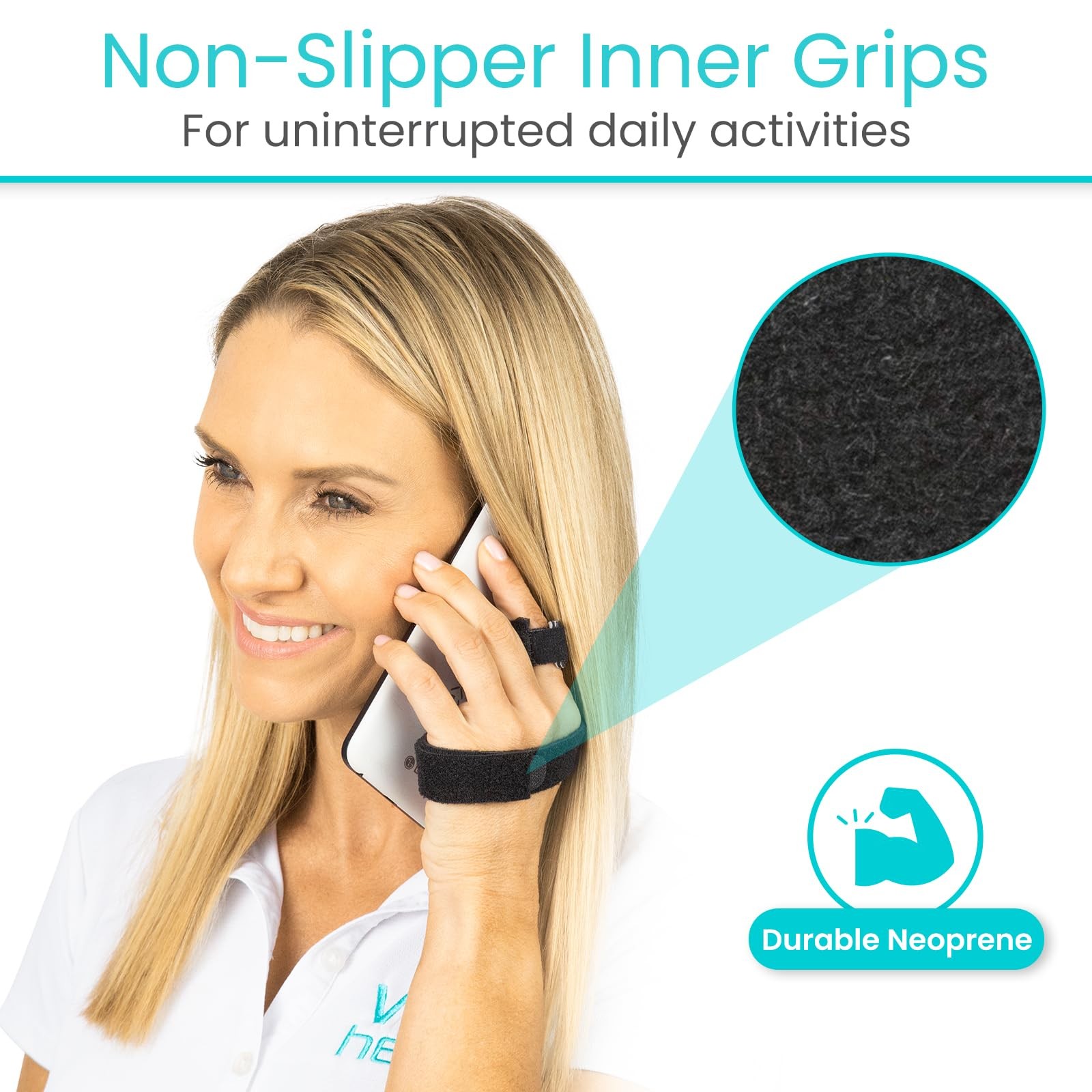 Vive Trigger Finger Splint Brace – Middle, Pinky, 1 Count (Pack of 1), Black