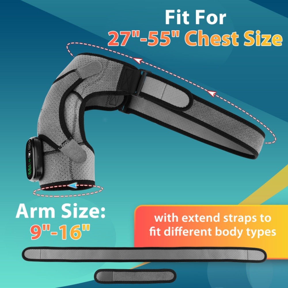 3 In 1 Electric Heated Shoulder Massager Brace with Vibration Joint Pain Relief-