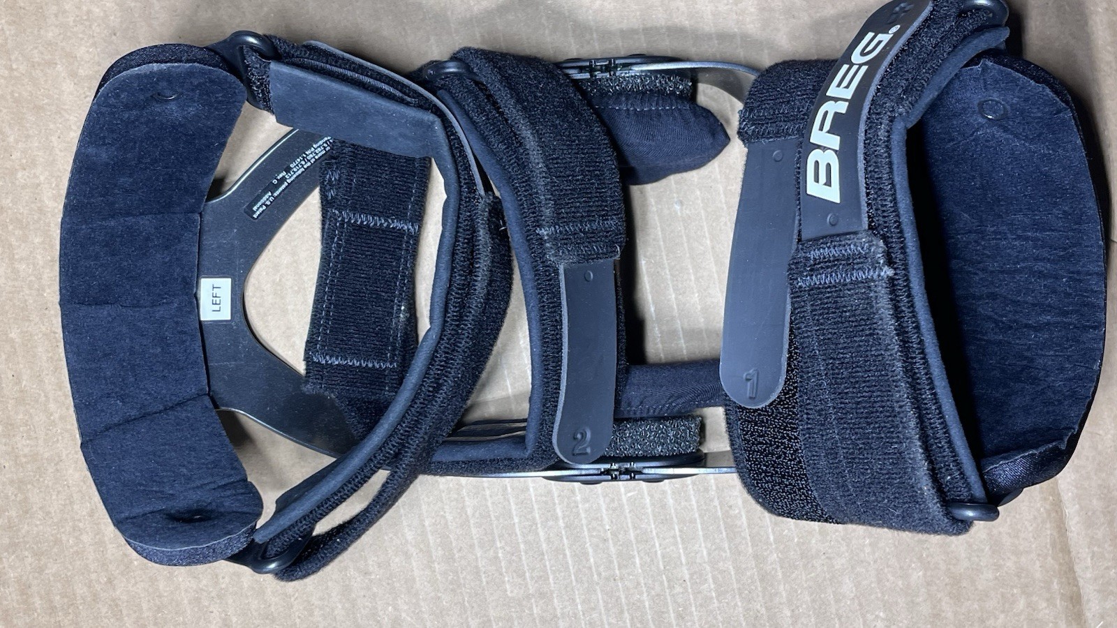 Breg Compact X2K Knee Brace LEFT – Size Unknown 15” Long w/ Accessories