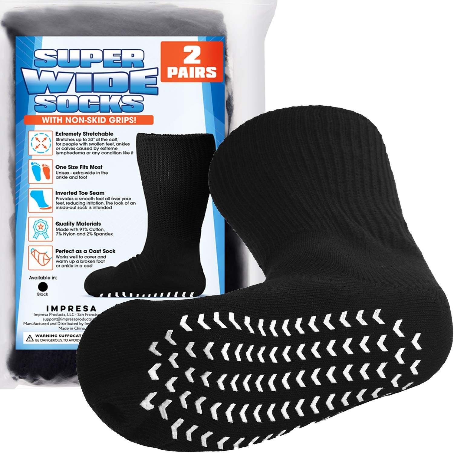 Wide Calf Super Stretch Lymphedema Hospital Medical Compression Socks