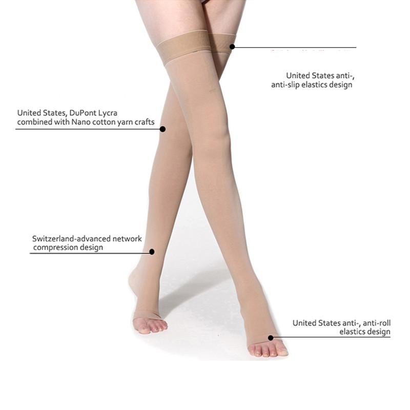 Compression Stockings Medical Women Men 30-40 mmHg Thigh High Varicose Graduated
