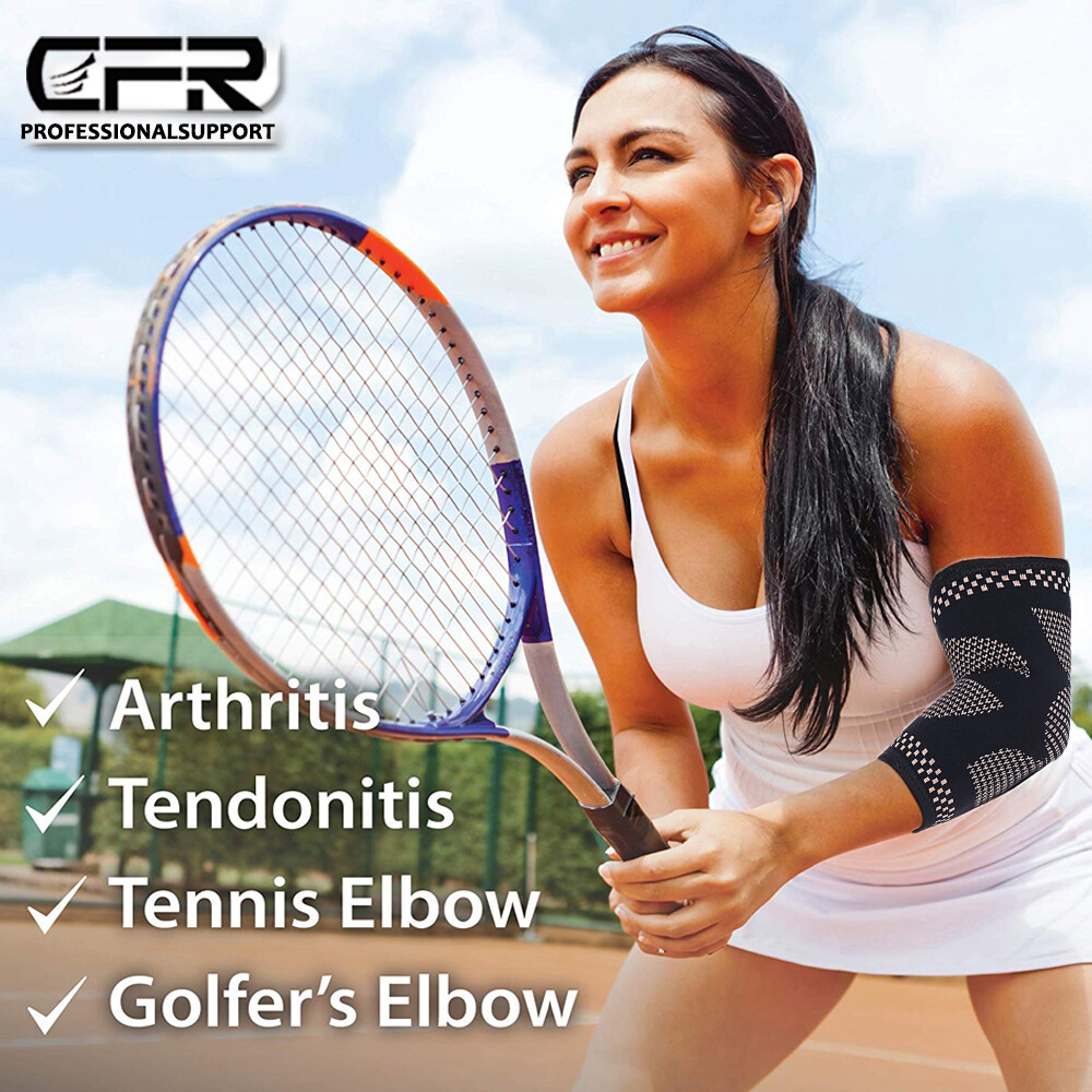 Elbow Support Brace Compression Arm Sleeves Copper Arthritis Joint Pain Relief