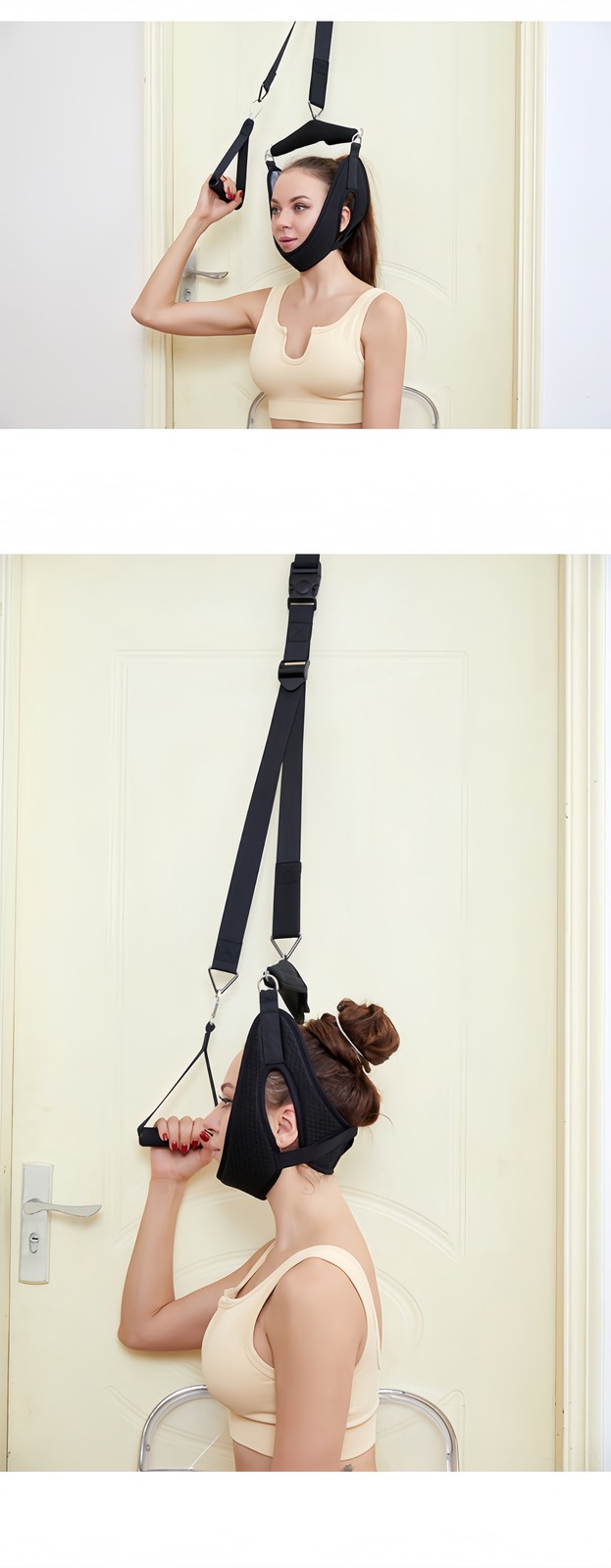 Cervical Neck Traction Device Over Door Home Use Neck Stretcher Portable vfd