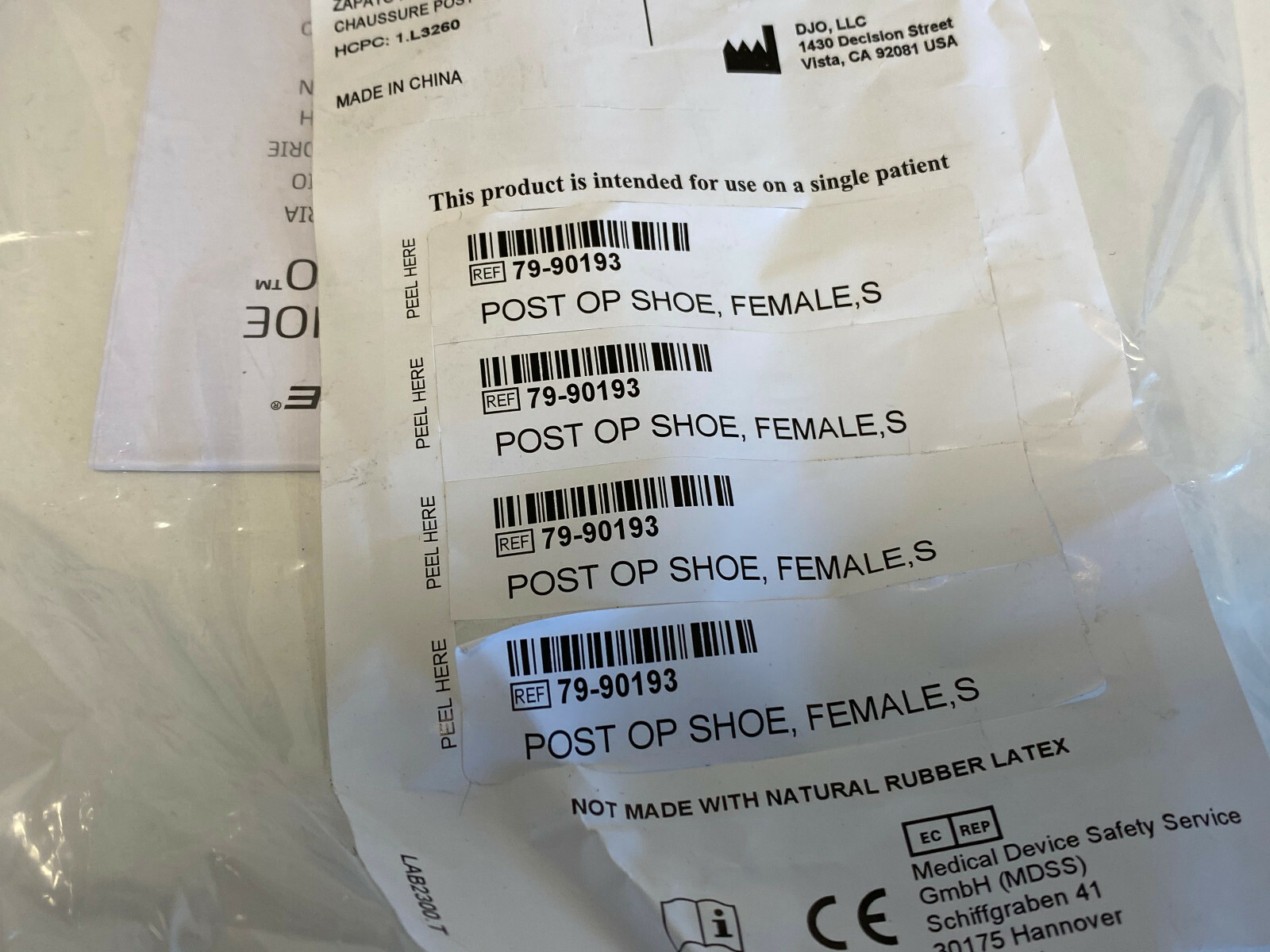 Lot of 3 ProCare Post OP Shoe Female – Small 79-90193