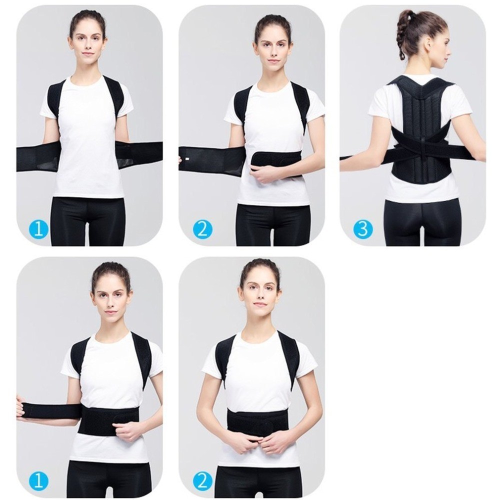 Back Brace Posture Corrector Women Men Shoulder Straightener Adjustable Support