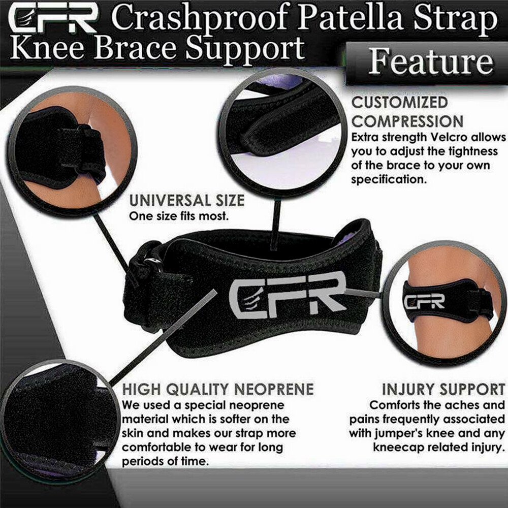 KNEE BRACE SUPPORT PATELLA STABILIZERS STRAP ARTHRITIS TENDON PAIN RELIEF SPORT