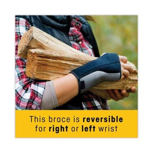 FUTURO Adjustable Reversible Splint Wrist Brace, Fits Wrists 5.5″ to 8.5″, Black
