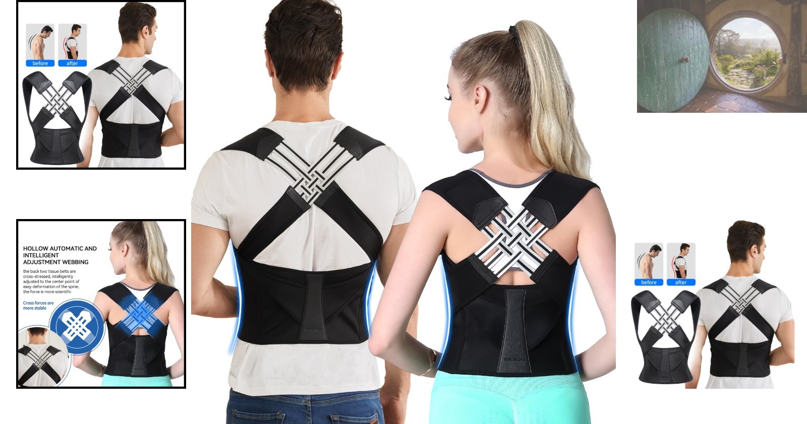 Comfortable X-Large Posture Corrector – Adjustable Back Brace for Everyday Use
