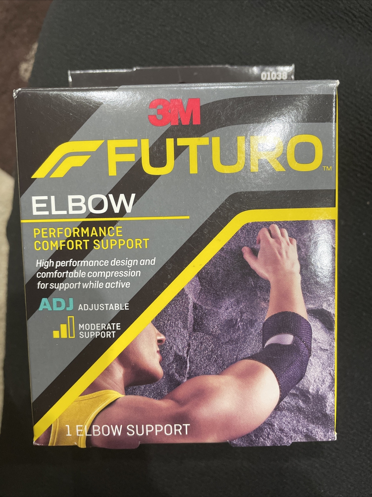 3M Futuro Elbow Performance Comfort Moderate Support Adjustable Wrap Brace Black